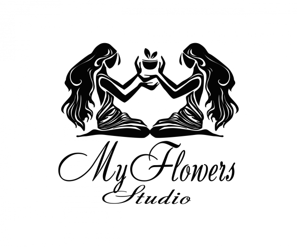 Логотип компании My Flowers studio